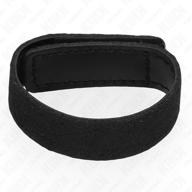 Anello per pene in pelle regolabile con chiusura in velcro 20 x2 cm